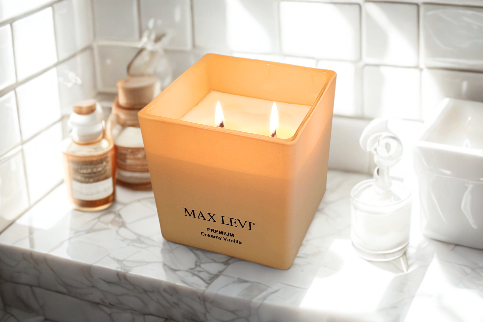 Max Levi PREMIUM Creamy Vanilla Scented Candle 400g