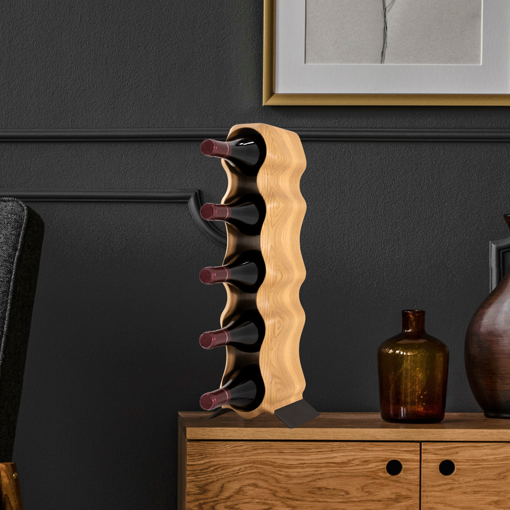 Max Levi Natura Select Oak wood wood wine rack, wine stand rack, a wine rack, lifestyle image