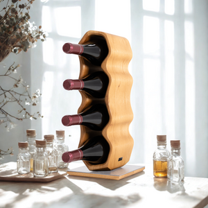 Max Levi Warp Select Oak wood wine rack, wine stand rack, a wine rack, lifestyle image