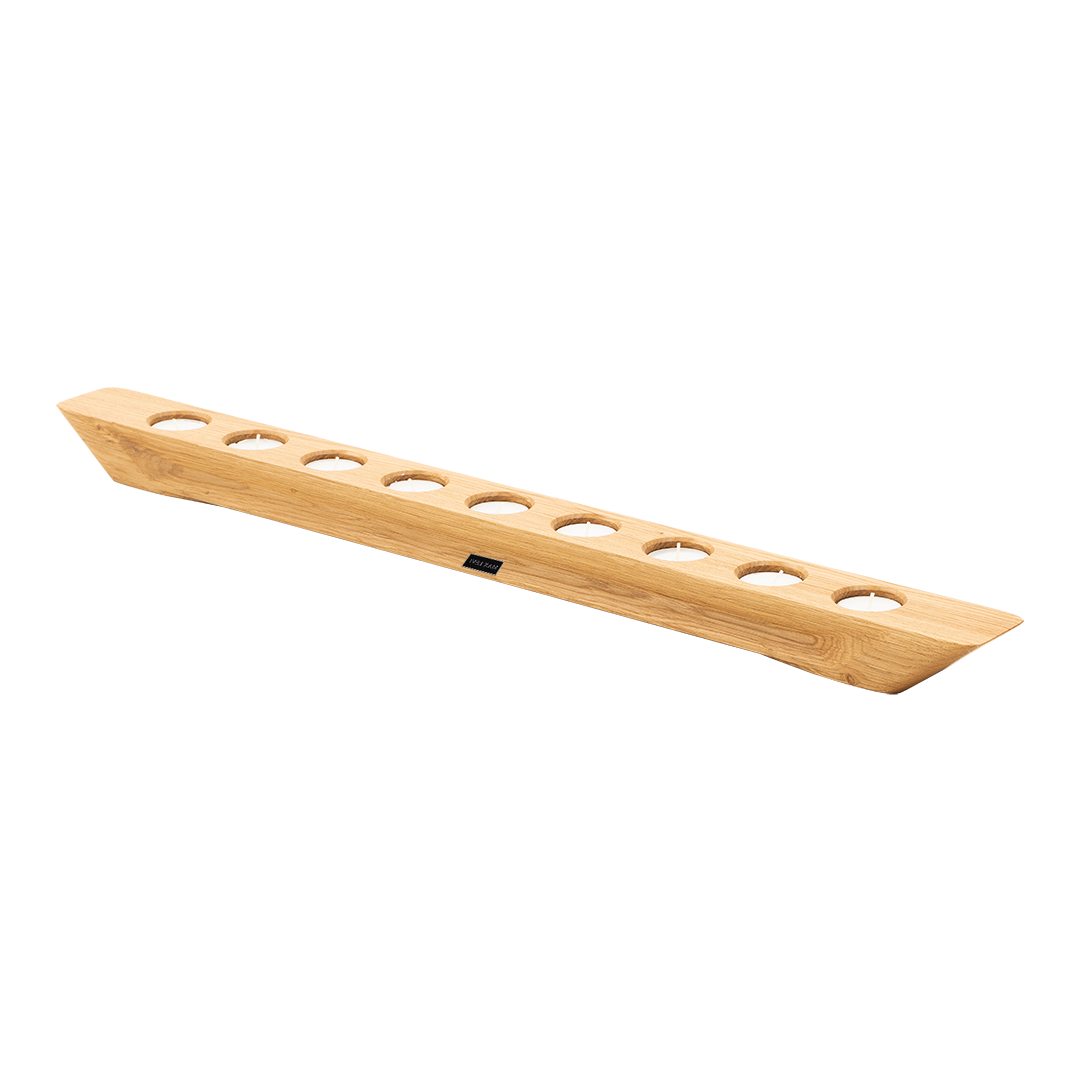 Max levi Balmy tea light candle holder, Select Oak, tea candle holder, diagonal image