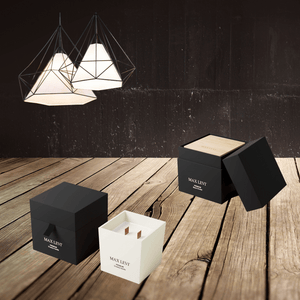 Max Levi Premium Creamy Vanilla Candle lifestyle image.