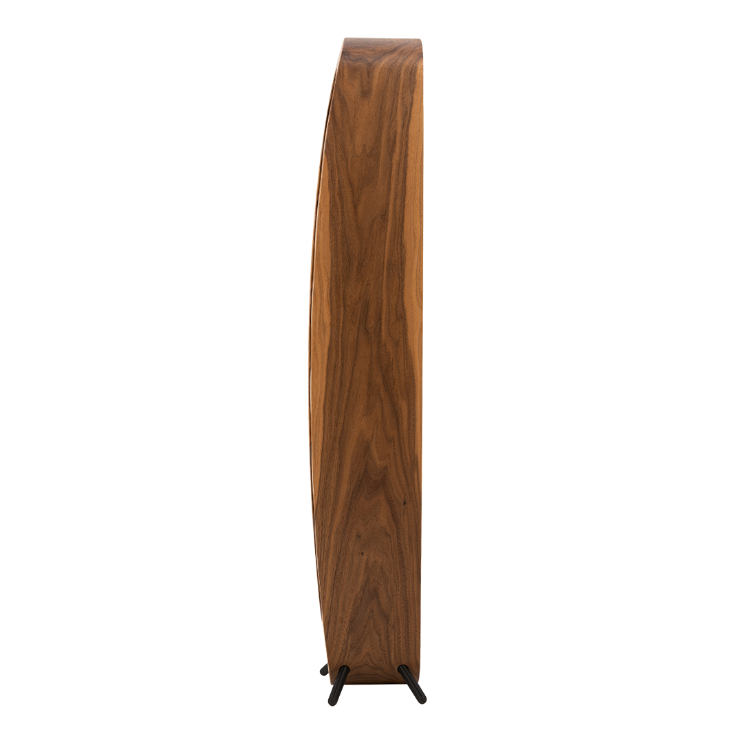 Max Levi Provence American Walnut wood wine rack, wine stand rack, a wine rack, black stand, side image without bottles
