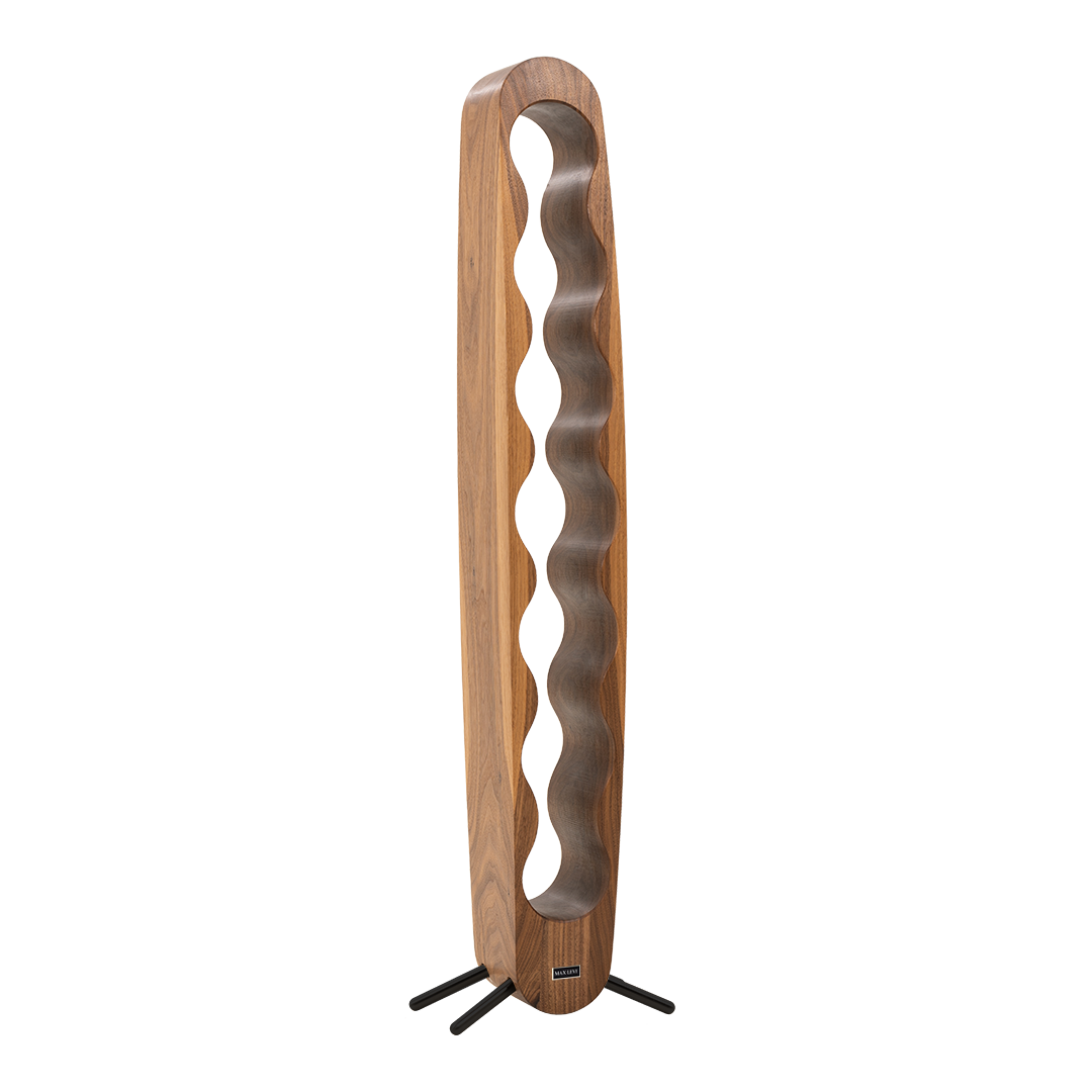 Max Levi Provence American Walnut wood wine rack, wine stand rack, a wine rack, black stand, corner image without bottles 2