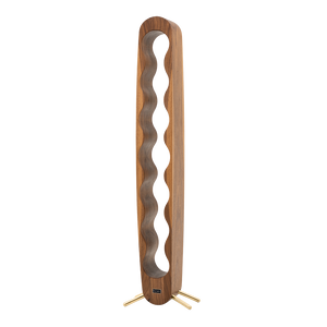 Max Levi Provence American Walnut wood wine rack, wine stand rack, a wine rack, gold stand, corner image without bottles