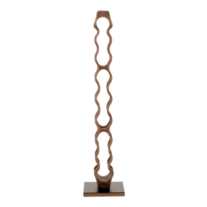 Max Levi Trim 9 American Walnut wood wine rack, wine stand rack, a wine rack, black stand, front image without bottles