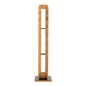 Max Levi Trim 9 Select Oak wood wine rack, wine stand rack, a wine rack, black stand, side image without bottles