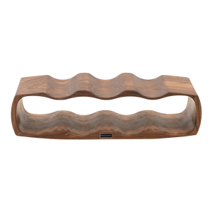 Max Levi Art American Walnut wood wine rack, wine stand rack, a wine rack, front image without bottles