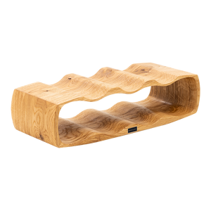 Max Levi Art Rustic Brushed Oak wood wine rack, wine stand rack, a wine rack, corner image without bottles 2