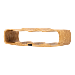 Max Levi Art Rustic Brushed Oak wood wine rack, wine stand rack, a wine rack, corner image without bottles 3