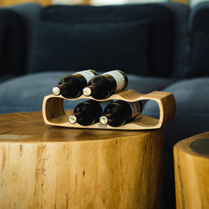 Max Levi Art Select Oak wood wine rack, wine stand rack, a wine rack, lifestyle image