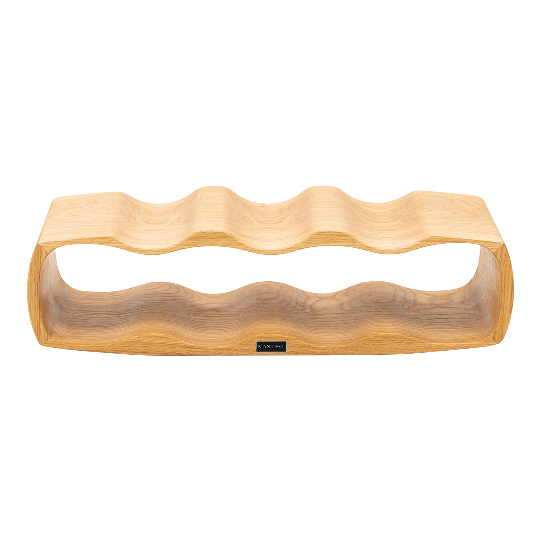 Max Levi Art Select Oak wood wine rack, wine stand rack, a wine rack, front image without bottles