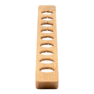 Max levi Balmy tea light candle holder, Rustic Brushed Oak, tea candle holder, vertical image