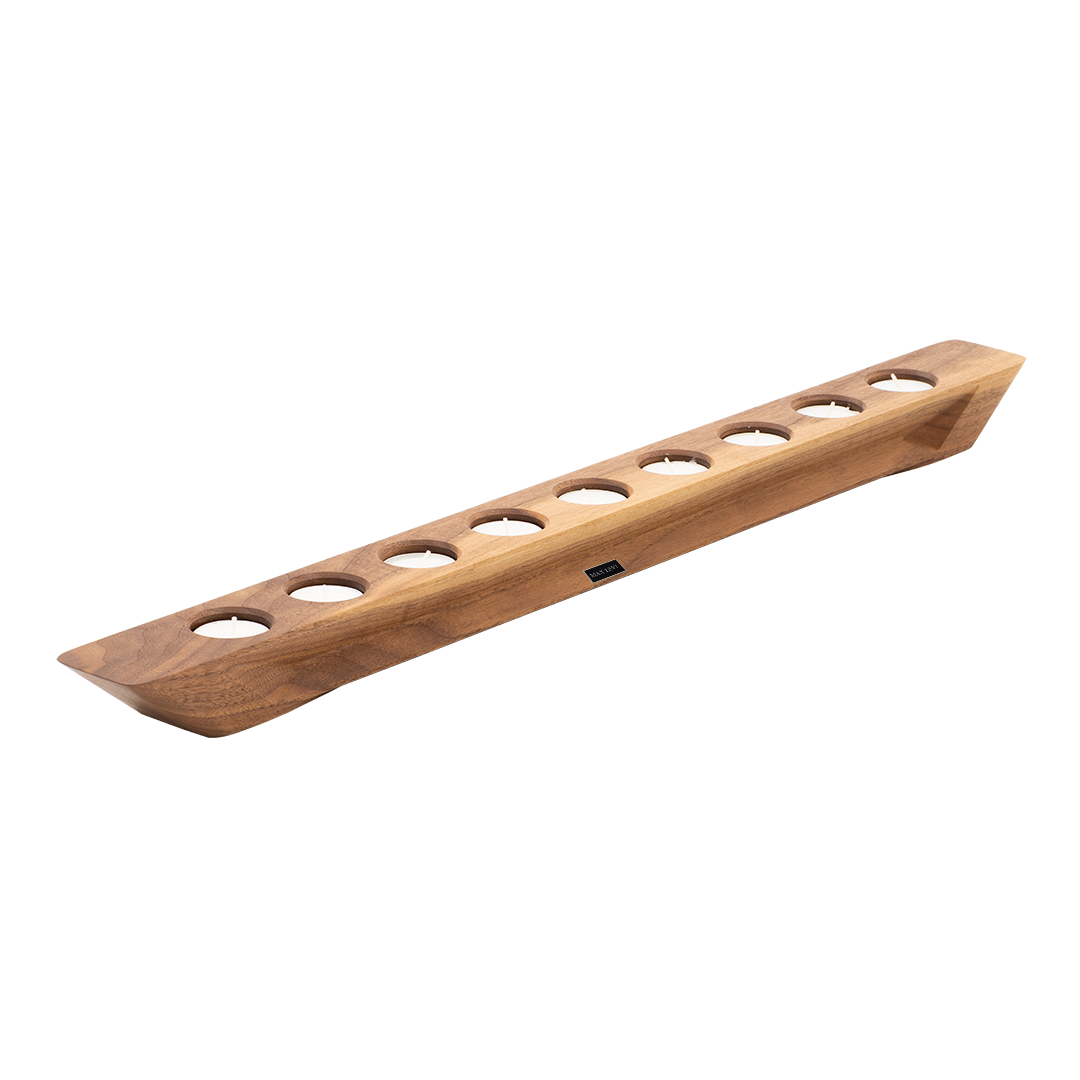 Max levi Balmy tea light candle holder, American Walnut, tea candle holder, diagonal image 2