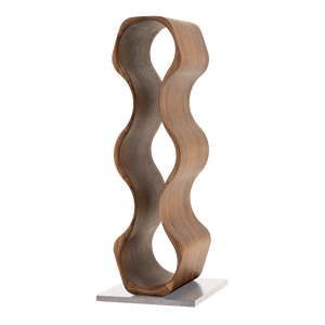 Max Levi Harmony American Walnut wood wine rack, wine stand rack, a wine rack, corner image without bottles, silver stand 2
