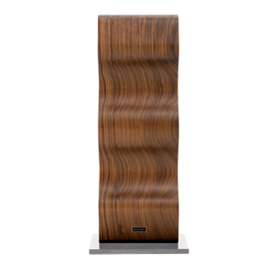 Max Levi Harmony American Walnut wood wine rack, wine stand rack, a wine rack, side image without bottles, silver stand