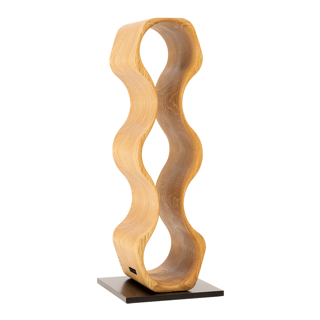 Max Levi Harmony Select Oak wine rack, wine stand rack, a wine rack, corner image without bottles, black stand