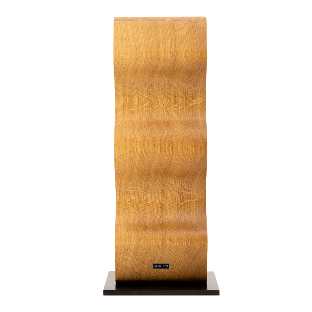 Max Levi Harmony Select Oak wine rack, wine stand rack, a wine rack, side image without bottles, black stand 2