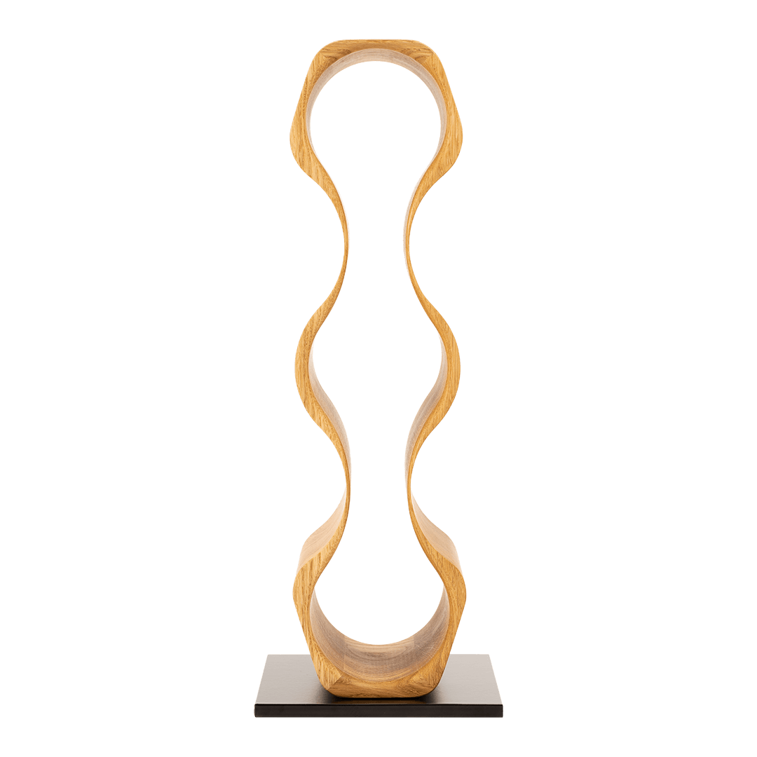 Max Levi Harmony Select Oak wine rack, wine stand rack, a wine rack, portrait image without bottles, black stand 