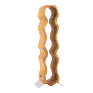 Max Levi Natura Rustic Brushed Oak wood wine rack, wine stand rack, a wine rack, silver stand, corner image without bottles