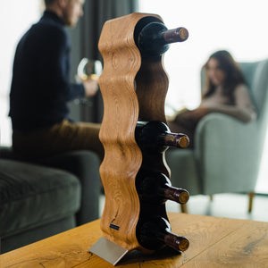 Max Levi Natura Rustic Brushed Oak wood  wine rack, wine stand rack, a wine rack, lifestyle image