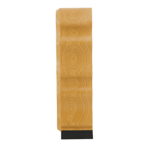 Max Levi Natura Select Oak wood wine rack, wine stand rack, a wine rack, black stand, side image without bottles