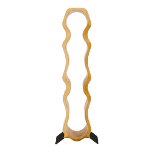Max Levi Natura Select Oak wood wine rack, wine stand rack, a wine rack, black stand, front image without bottles