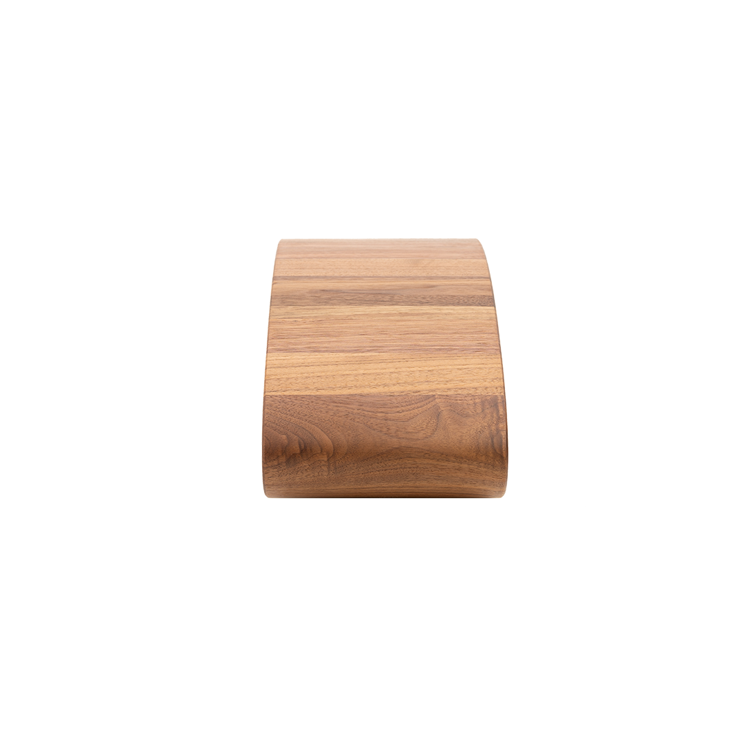 Max Levi Oblong American Walnut wood wine rack, wine stand rack, a wine rack, side image without bottles