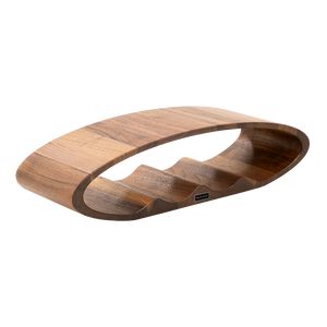 Max Levi Oblong American Walnut wood wine rack, wine stand rack, a wine rack, corner image without bottles 2