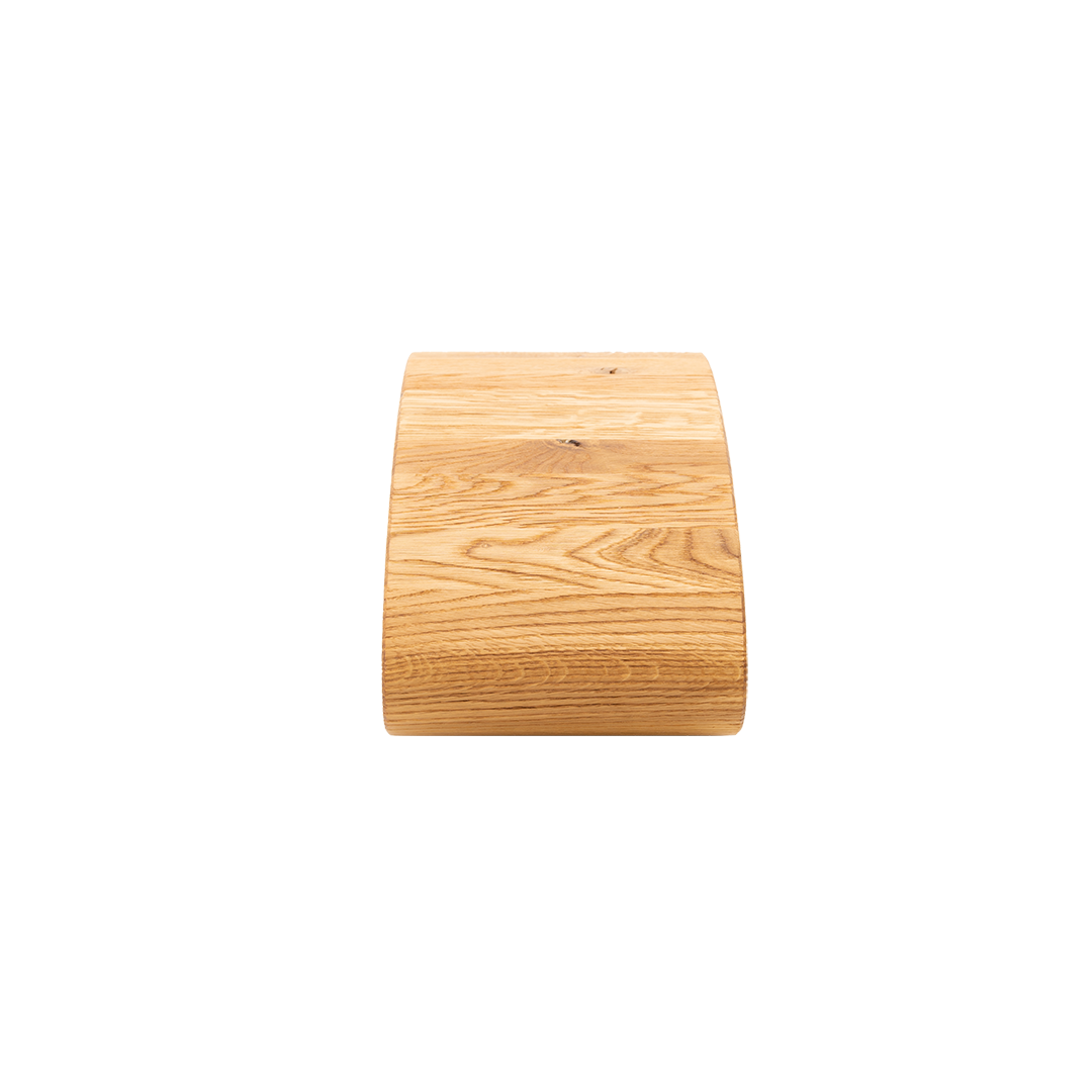 Max Levi Oblong Rustic Brushed Oak wood wine rack, wine stand rack, a wine rack, side image without bottles