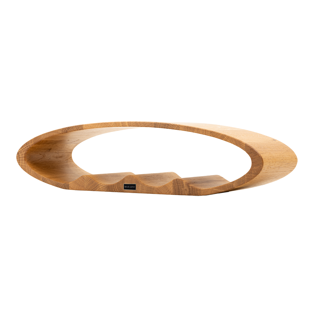 Max Levi Oblong Select Oak wood wine rack, wine stand rack, a wine rack, corner image without bottles 3