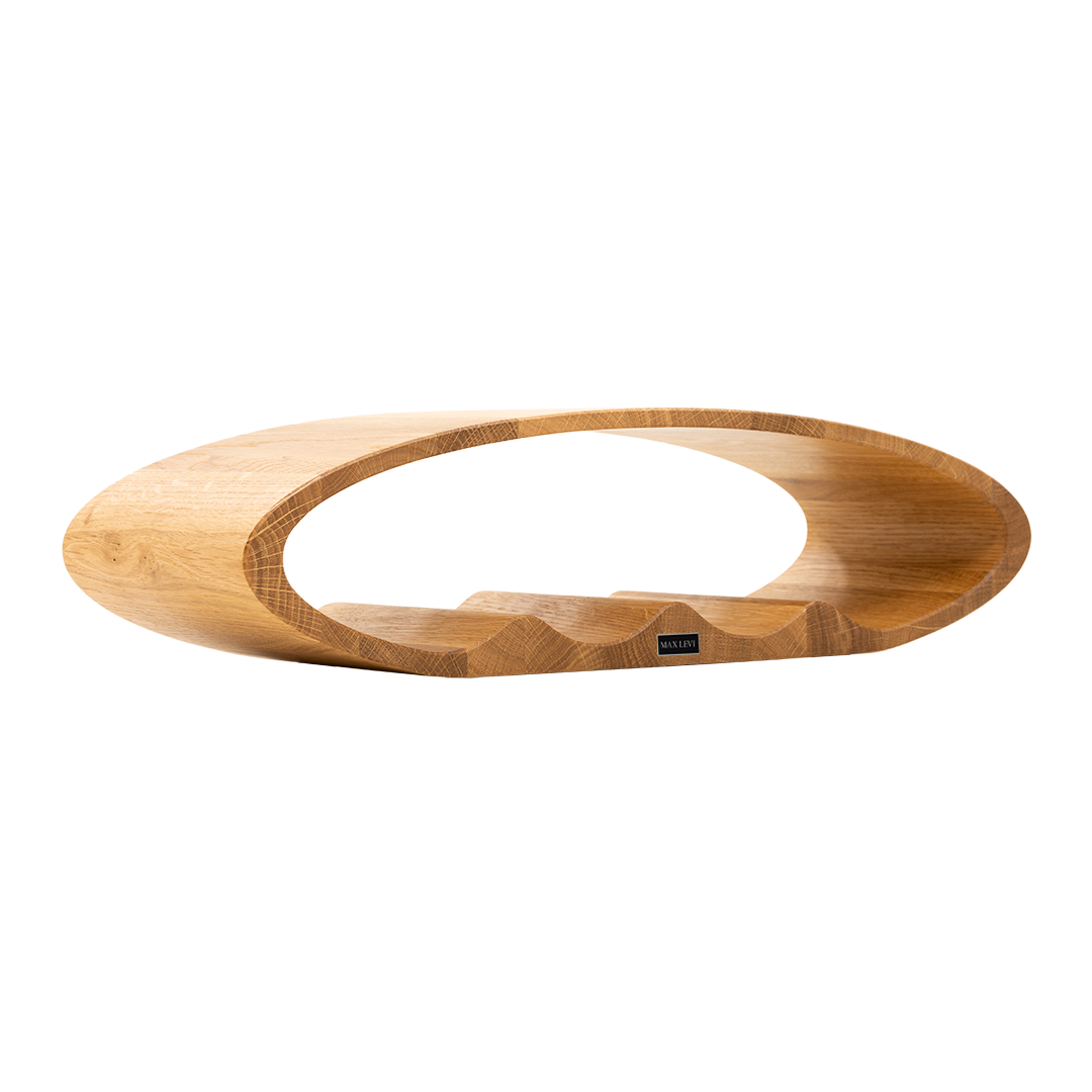 Max Levi Oblong Select Oak wood wine rack, wine stand rack, a wine rack, corner image without bottles 4