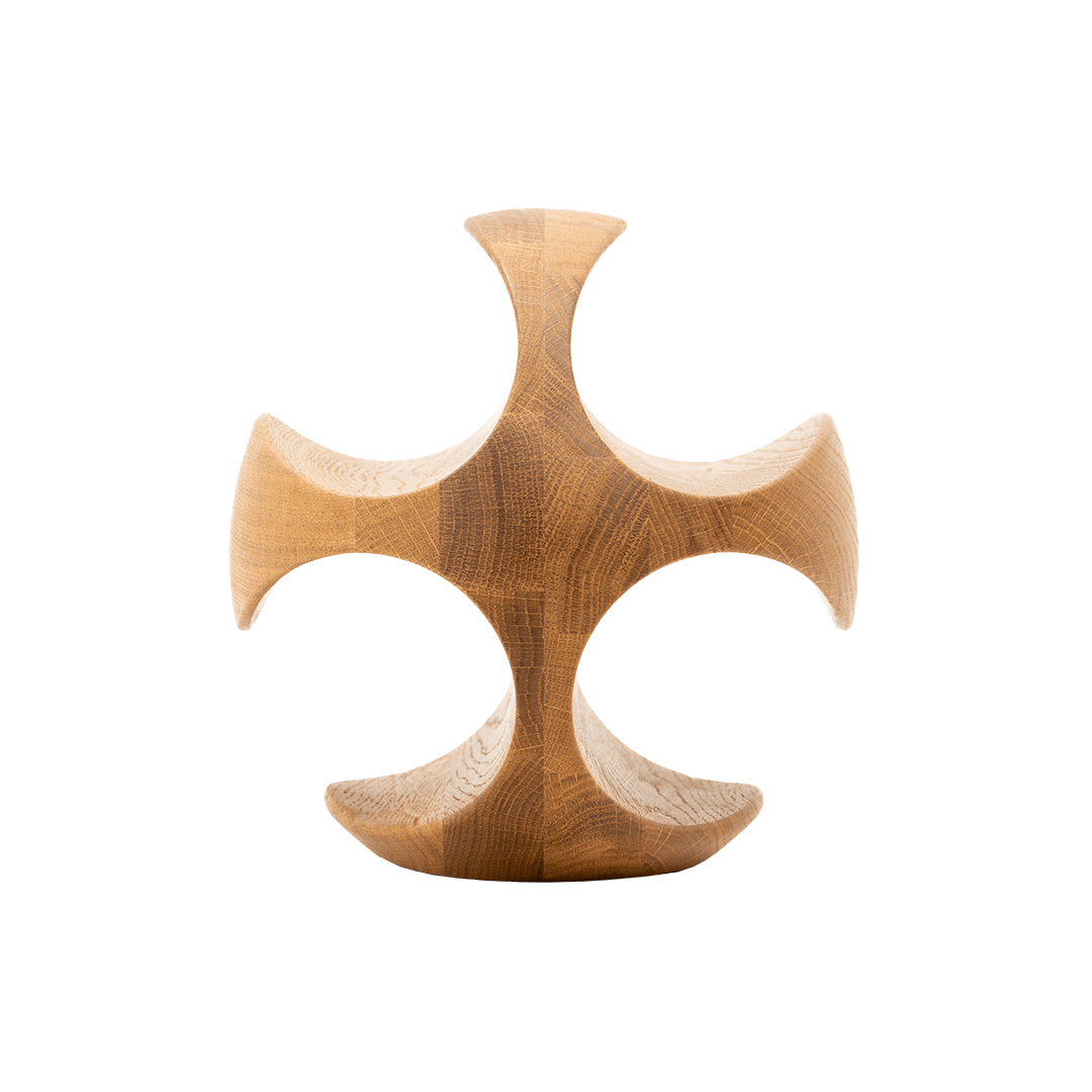Max Levi Try Select Oak wood wine rack, wine stand rack, a wine rack, side image without bottles