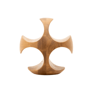 Max Levi Try Select Oak wood wine rack, wine stand rack, a wine rack, side image without bottles