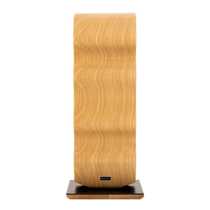 Max Levi Warp Select Oak wood wine rack, wine stand rack, a wine rack, black stand, side image without bottles